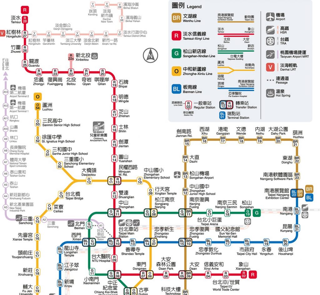 台北　MRT　路線図